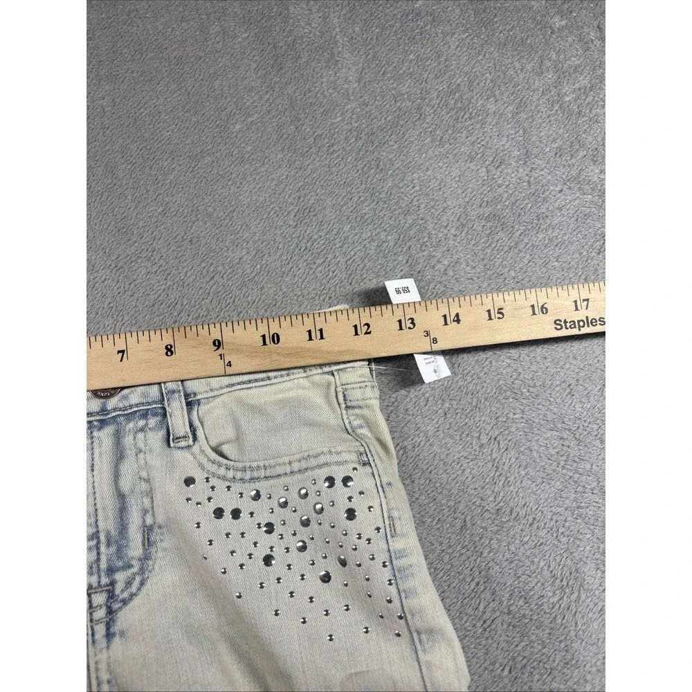 GAP Denim Girls' 70's Flare Stretch Adjustable Waist Studded Jeans Light 10 NWT